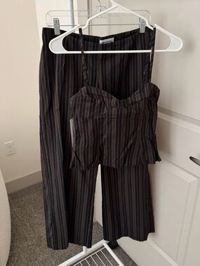 Princess Polly Black Striped Set